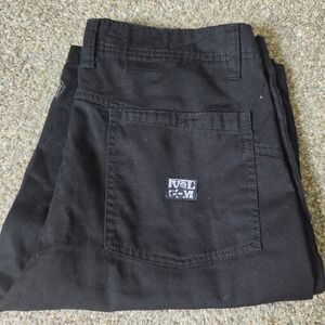 Volcom Fairmont Shorts Mens 32 Black Chino Skate Flat‎ Front A0931109